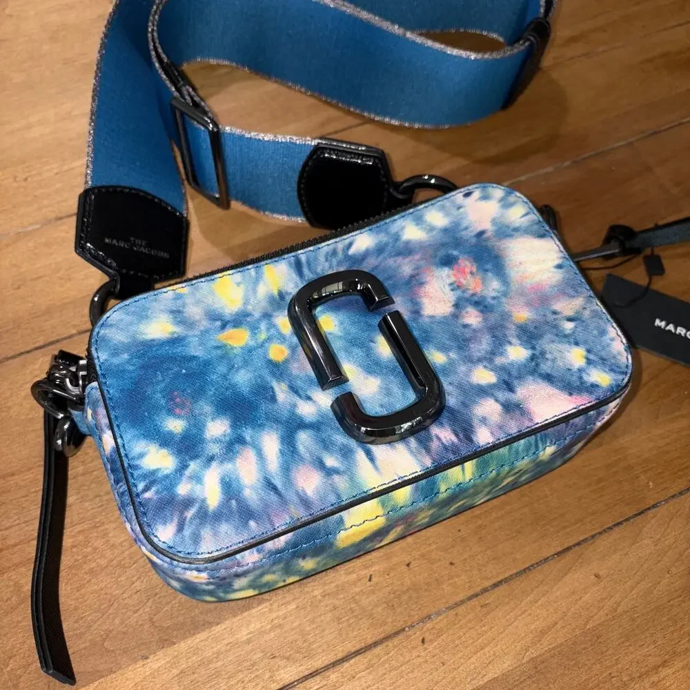 Marc Jacobs The Watercolor Snapshot Camera Bag Blue Multi Printed crossbody